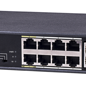AETEK Indoor 8-Port FE PoE Switch with EX-PoE Long-Reach for Indoor CCTV