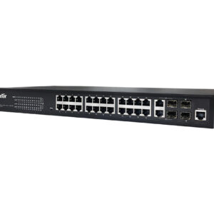 AETEK Indoor 24-Port Managed PoE Switch Flagship Indoor Managed IP CCTV Switch