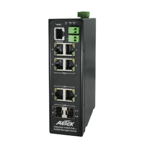 AETEK Industrial L2 PRO Managed PoE Switch Preferred for SCADA and Utilities