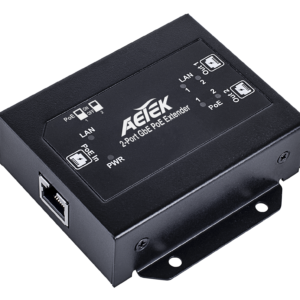 AETEK Indoor PoE Extender 1 to 2 Ports for Reach and Branch