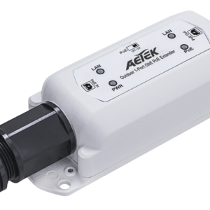 AETEK Outdoor PoE Extender IP67/IK10 Single-Port Extension for Fence Lines