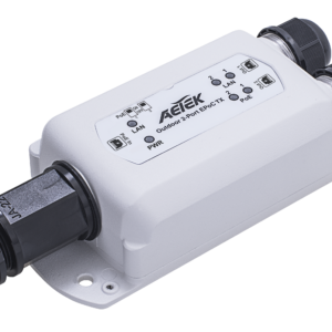 AETEK Outdoor PoE Extender IP67/IK10 1-to-2 for Outdoor Branch and Reach