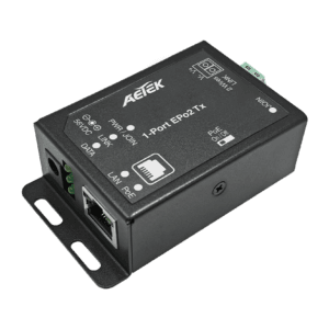 AETEK 2E10-110-TX-V2 1-Port EPo2 TX Adapter with 802.3af/at/bt PoE++ Output