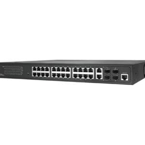 AETEK C60-244-30-600U Uninterruptible 24-Port PoE Indoor L2 PRO Switch with Battery Backup