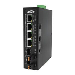 AETEK D42-042-91 2-Port 90W bt PoE Switch w/ Adjustable Passive PoE & DC Output