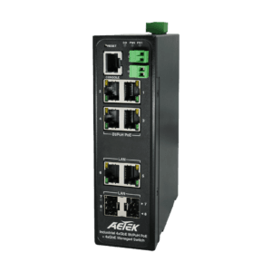 AETEK D60-044-90 4-Port 90W bt/PoH Industrial PoE Switch