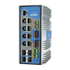 AETEK D62-084-MX-DC 8-Port Mixed 90W bt/PoH + 30W Industrial L2 PRO PoE Switch
