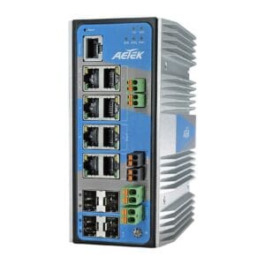 AETEK D62-084-MX-DCP 6-Port Mixed 90W bt/PoH + 2-Port Adjustable Passive PoE Switch