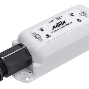 AETEK TE22-110-TX-V2 Outdoor IP67/IK10 1-Port EPoT TX Adapter with 802.3af/at/bt PoE++ Output