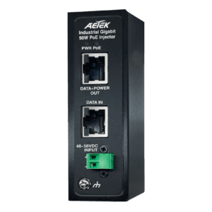 AETEK I69-210-V2 - Industrial Gigabit 90W bt PoE++ Injector 48-56VDC