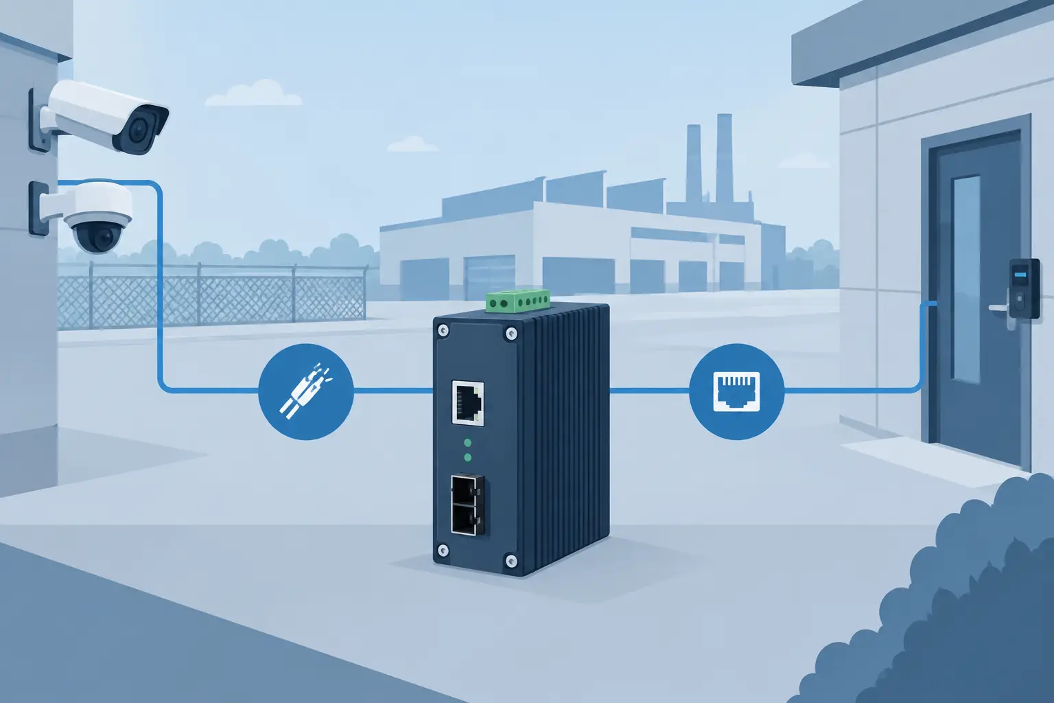 Choosing an Industrial Media Converter for Site Networks